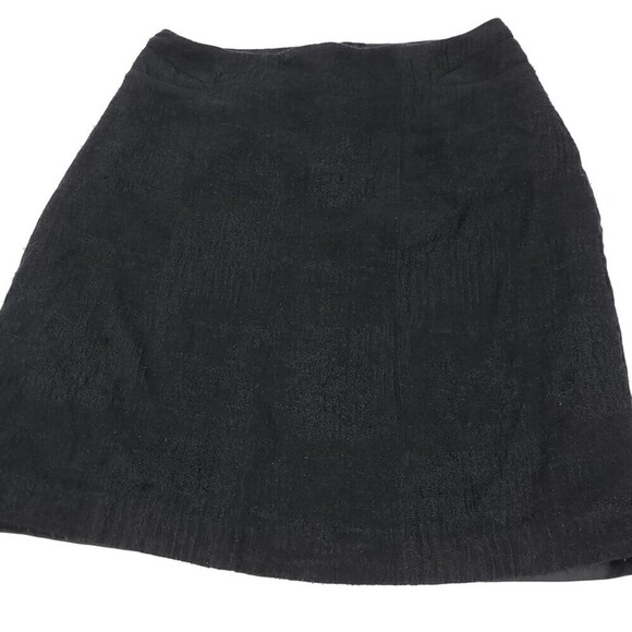 HELMUT LANG Jacquard High Rise Micro Mini Skirt in Black Textured Wool Small - Picture 4 of 14